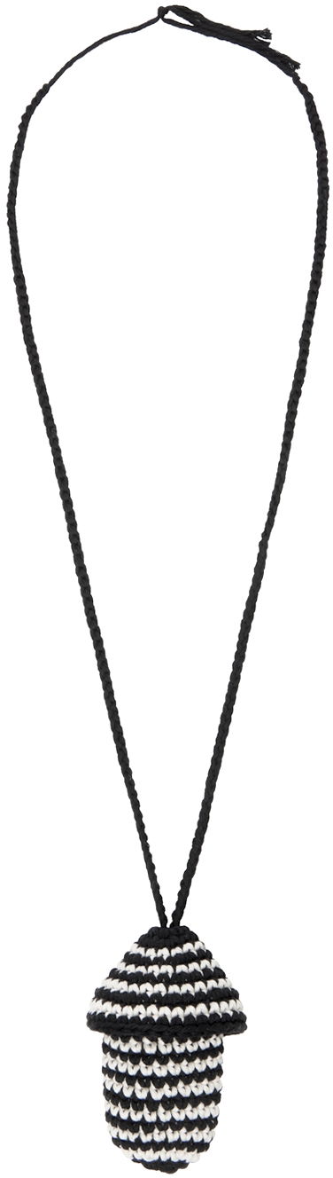 Колие Stella McCartney Stella McCartney Crochet Mushroom Necklace Черно | 7V0029WP0037, 0