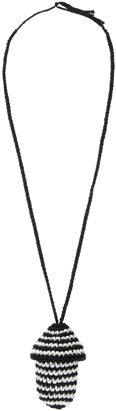 Колие Stella McCartney Stella McCartney Crochet Mushroom Necklace Черно | 7V0029WP0037, 0