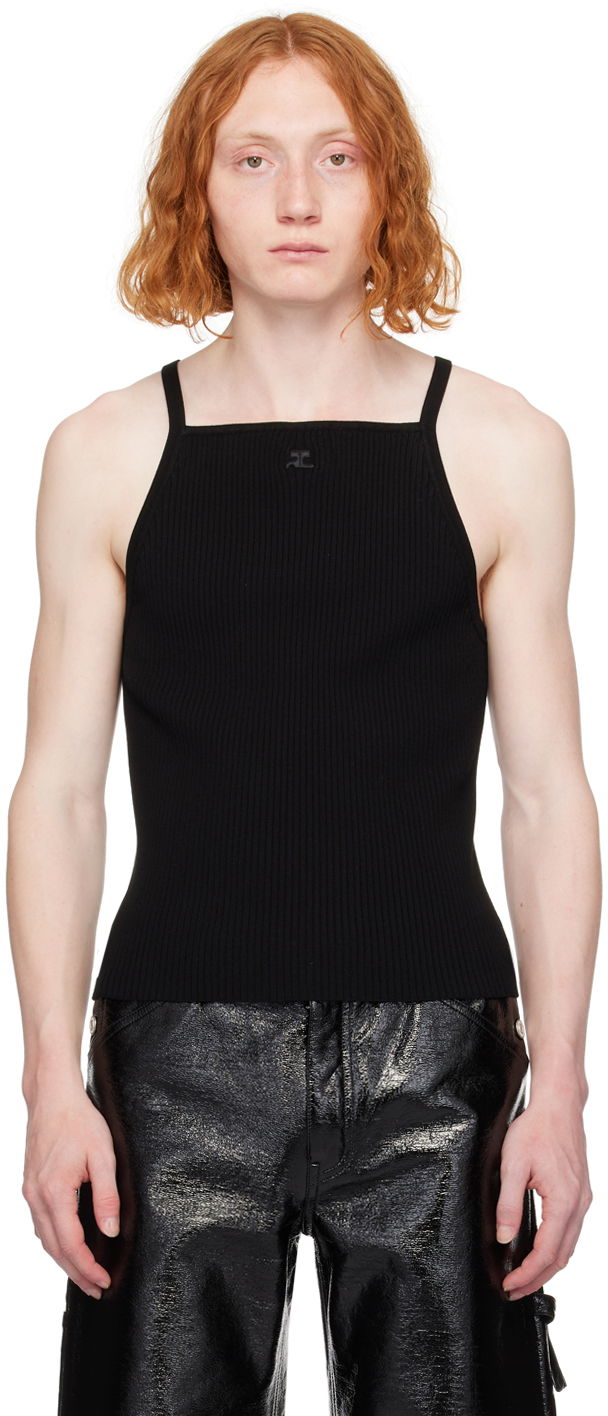 Потник Courrèges Slim Neckline Tank Top Черно | 124MDE062FI0001, 0