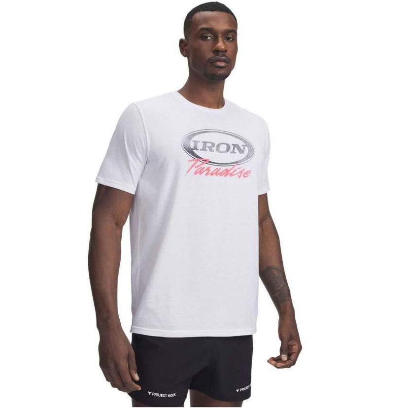 Тениска Under Armour Project Rock Iron Paradise T-Shirt Бяло | 1389945-100