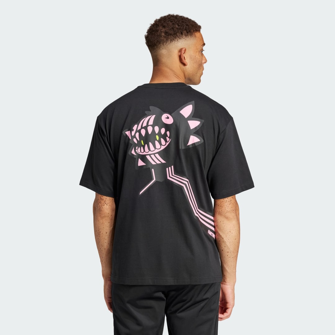 Тениска adidas Performance Fortnite x Black Short Sleeve Graphic T-Shirt Черно | JV9952, 1