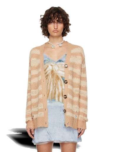 Пуловер Acne Studios Distressed Cardigan Бежово | A60398-