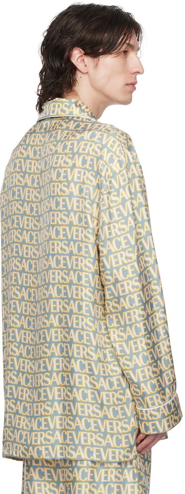 Пижама Versace Versace Allover Print Pyjama Shirt Синьо | 1005376_1A07866, 2