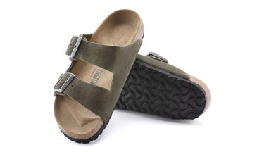Кецове и обувки Birkenstock Arizona Suede Leather Regular Fit Зелено | 1025070, 4