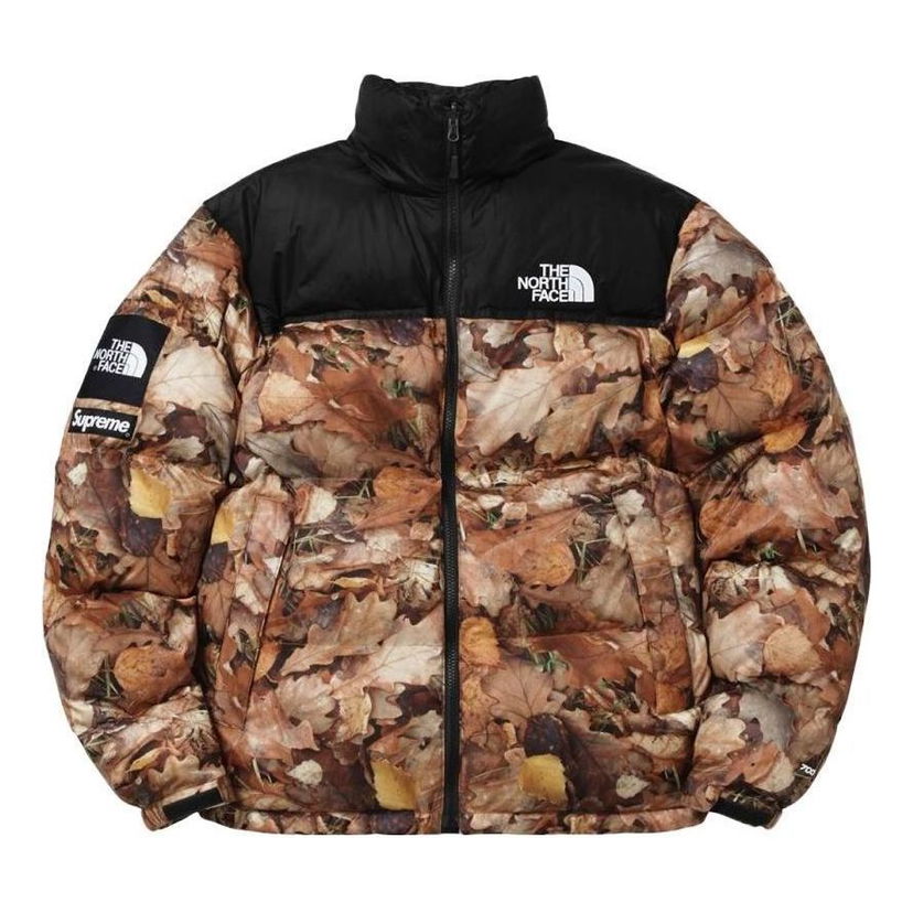 Яке бомбър Supreme Supreme x The North Face Leaves Print  Puffer Jacket Кафяво | NF0A2SZ4-RMV