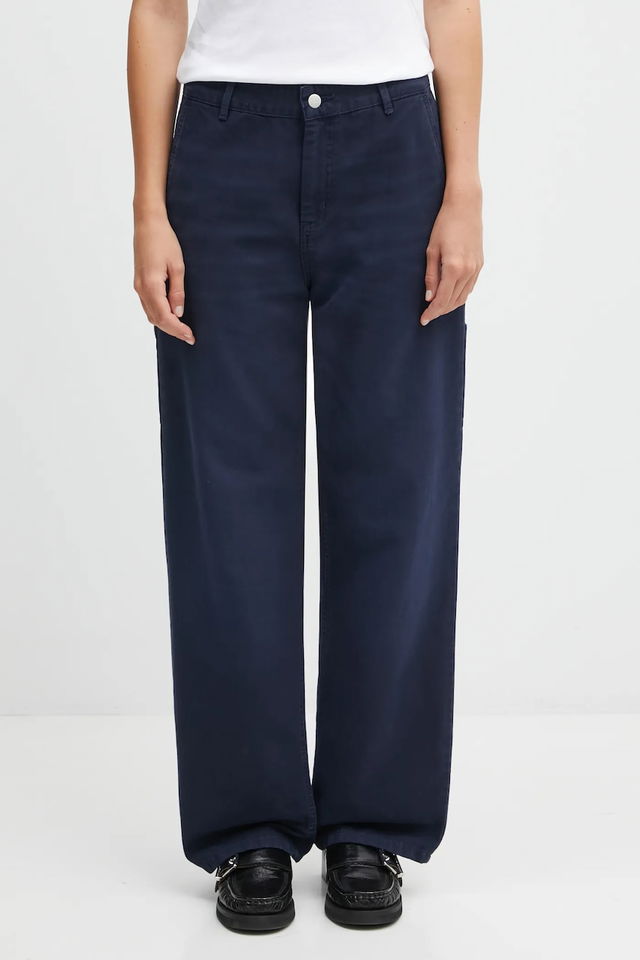 Pierce Pant Straight High Waist Cotton Pants