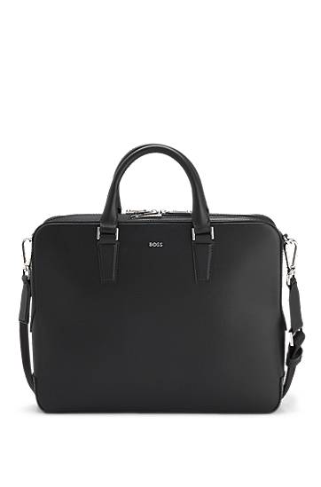 Дамска чанта BOSS BOSS Leather Document Case Черно | 50548265, 0