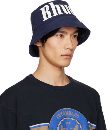 Шапка Rhude Logo Bucket Hat Тъмно синьо | RHPF25HA02747, 1
