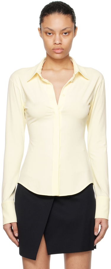 Риза The Attico Attico Elton Fitted Shirt Жълто | 241WCH21 A014, 0