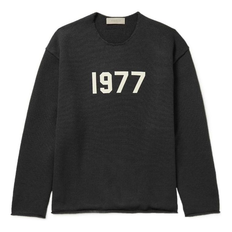 Пуловер Fear of God Fear of God Essentials 1977 Raw Edge Sweater Черно | FOG-SS22-010