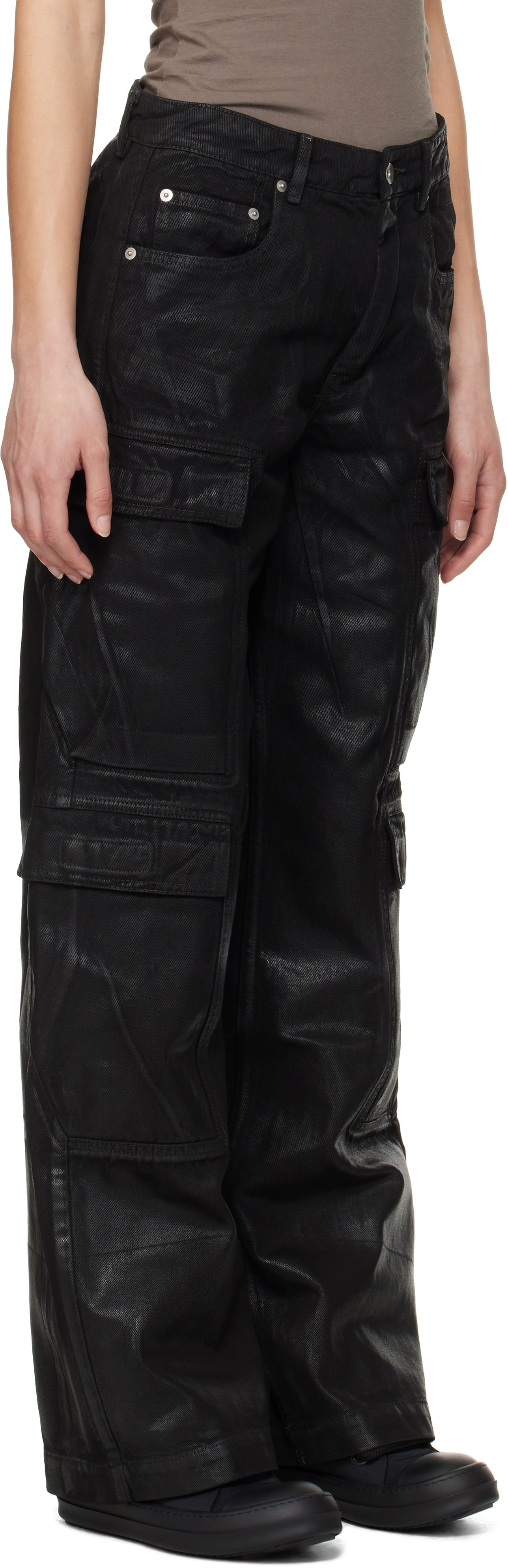 Карго панталони Rick Owens Rick Owens DRKSHDW Hollywood Double Cargo Pants Черно | DS01E3308 DCF, 1