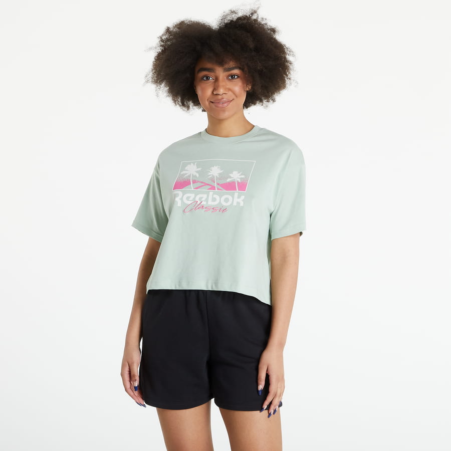 Тениска Reebok CL Graphic Tee Зелено | H58673, 0