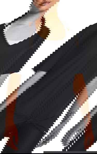 Тениска Under Armour Project Rock Completer Deep V Knotted T-Shirt Черно | 1380234-001, 0