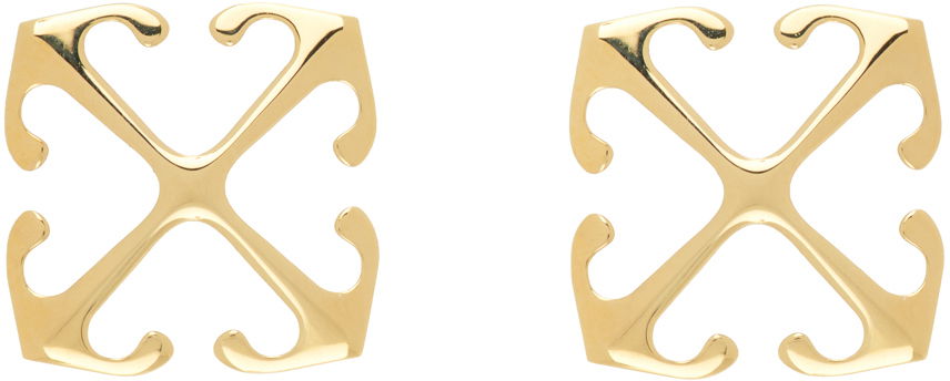 Обеци Off-White Gold Mini Arrow Earrings Жълто | OWOD296S24MET0017600, 0