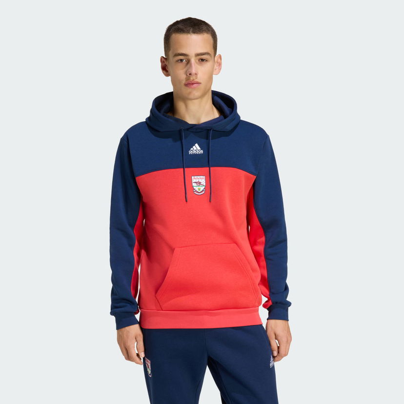 Суитчър adidas Performance Arsenal 92-94 Colorblock Hoodie with Pouch Pocket Многоцветен | KE3910