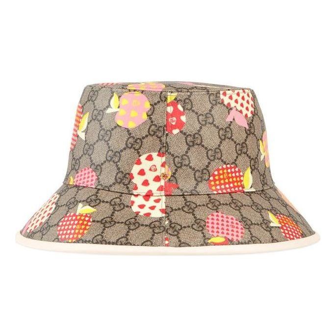 Шапка Gucci Apples Print Bucket Hat Бежово | 663388-3HAED-8477, 0