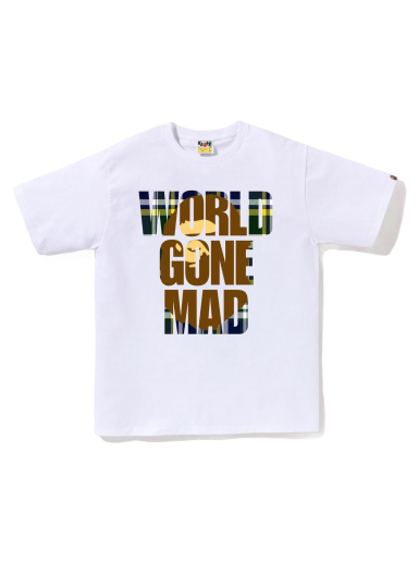 Тениска BAPE Check WGM Ape Head Overlap Tee Бяло | 1J30-110-053