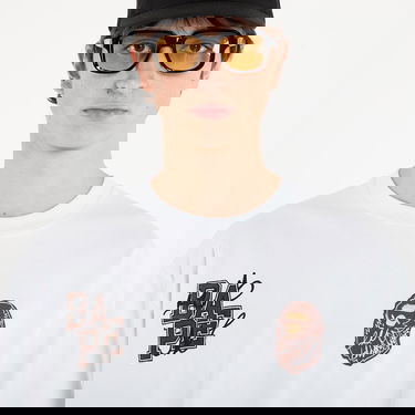 Тениска BAPE BAPE® x FOOTSHOP - Scribble Logo Tee UNISEX White Бяло | 001TEL721323MWHT, 3