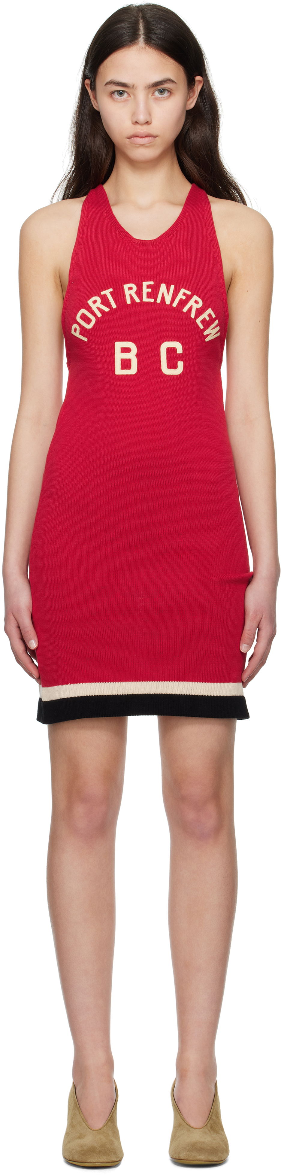 Pокля Bode Bode Port Knit Minidress Червено | WRS25KT029, 0