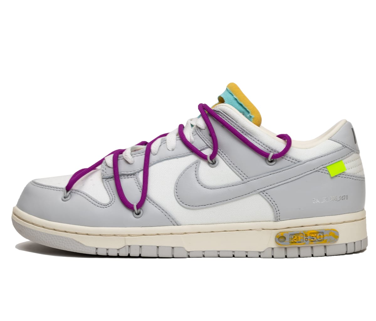 Кецове и обувки Nike Off-White x Dunk Low "Lot 21 of 50" Сиво | DM1602-100, 0