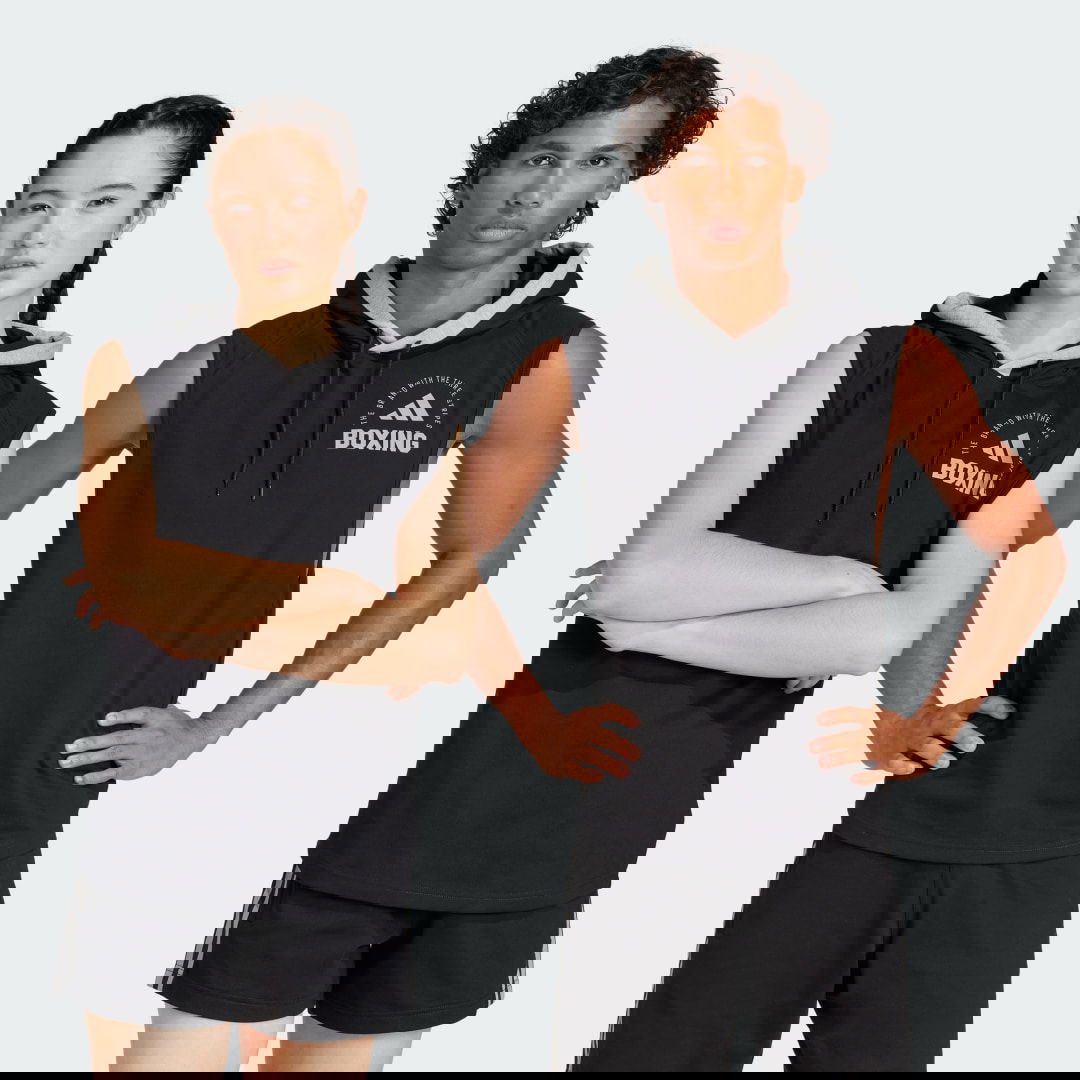 Суитчър adidas Performance Boxing BW TRAD Sleeveless Hoodie Черно | JJ6046, 0