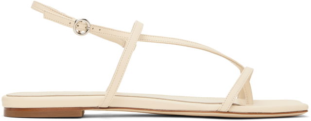 Aeyde Ella Leather Toe-Post Sandals