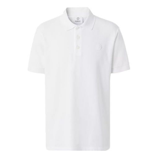 Поло тениска Burberry Short Sleeve Cotton Polo Shirt Бяло | 80431231, 0