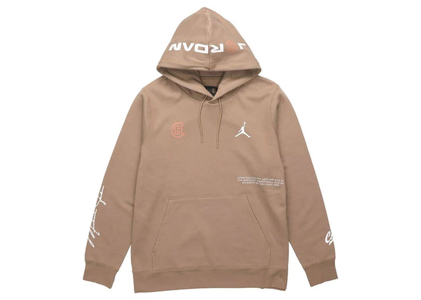 Суитчър Jordan Air Jordan x CLOT Crossover Logo Printed Hoodie Brown Кафяво | AR8395-213, 0