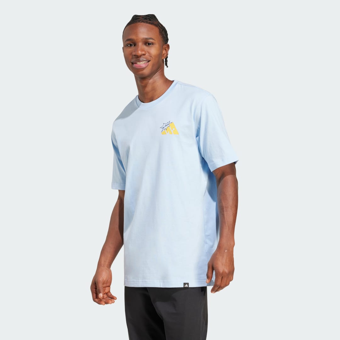 Тениска adidas Performance Grilled Cheese Graphic Tee Синьо | JM6460, 0