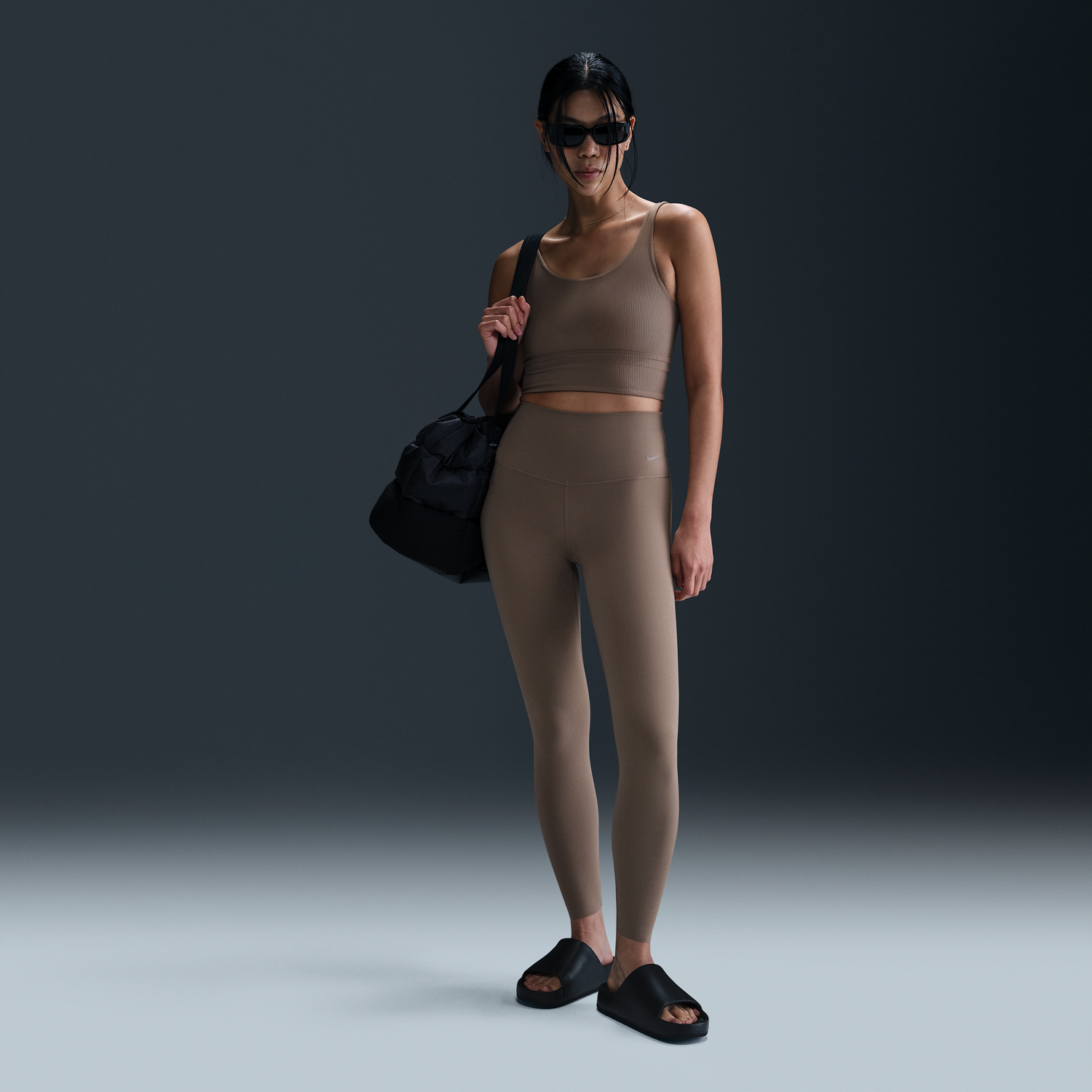 Клинове Nike Nike Zenvy 7/8 High-Waisted Leggings Кафяво | DQ6015-233, 0