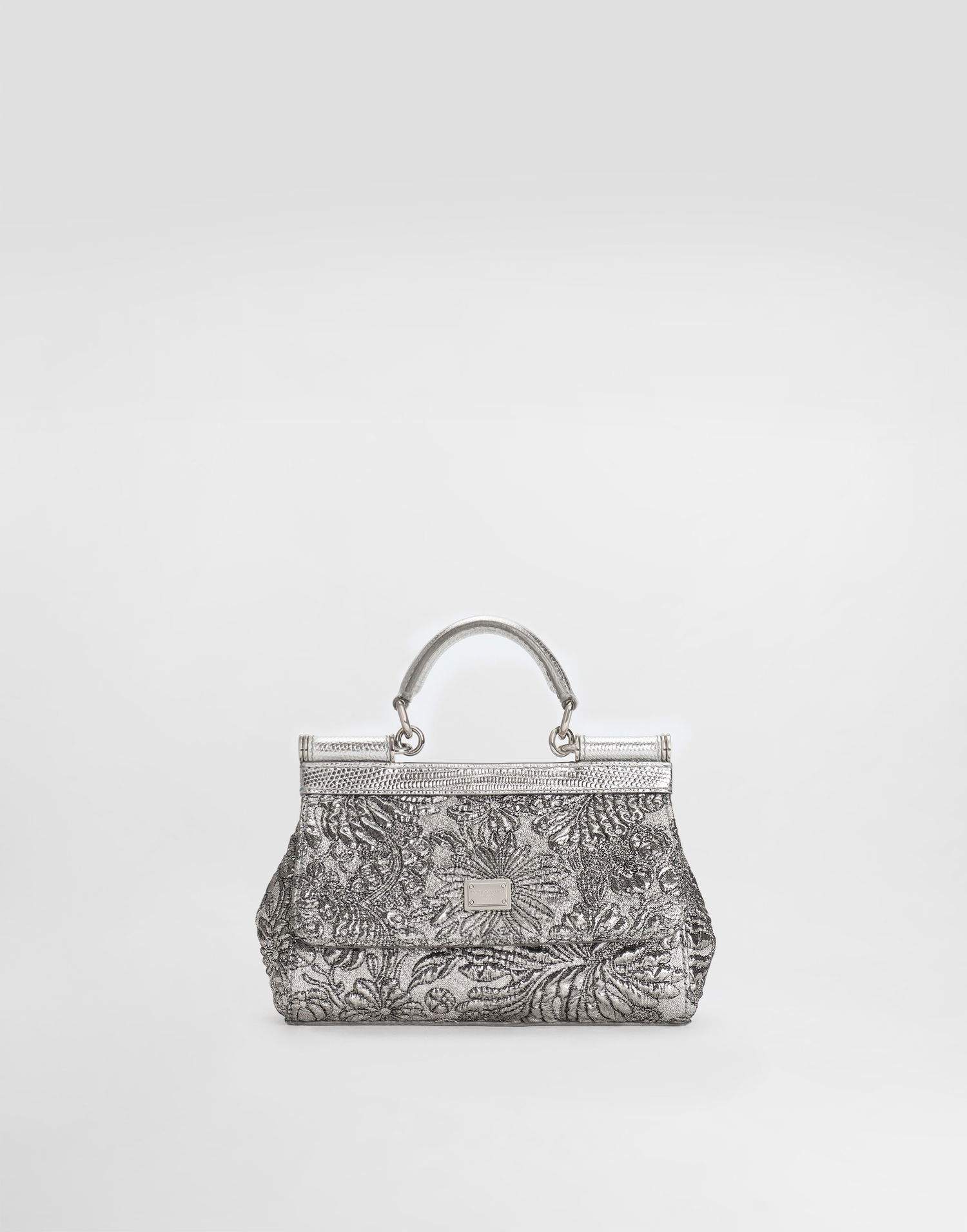 Дамска чанта Dolce & Gabbana Small Sicily Brocade Handbag Металик | BB7116BR81780998, 0