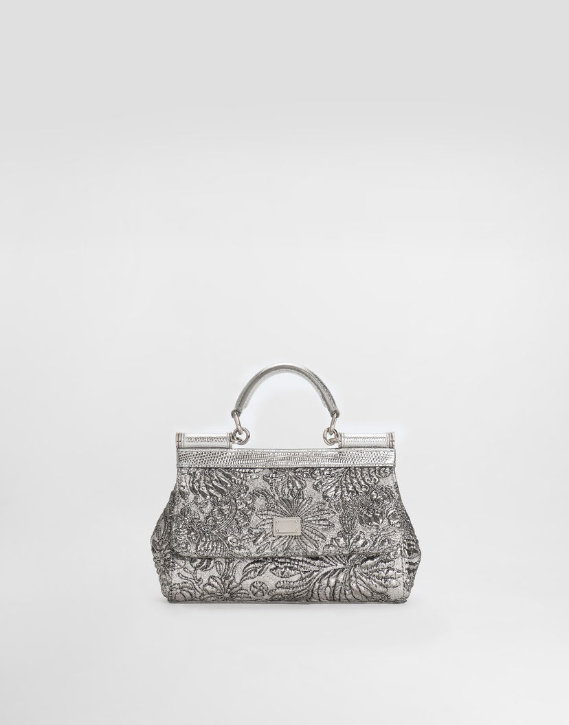 Дамска чанта Dolce & Gabbana Small Sicily Brocade Handbag Металик | BB7116BR81780998
