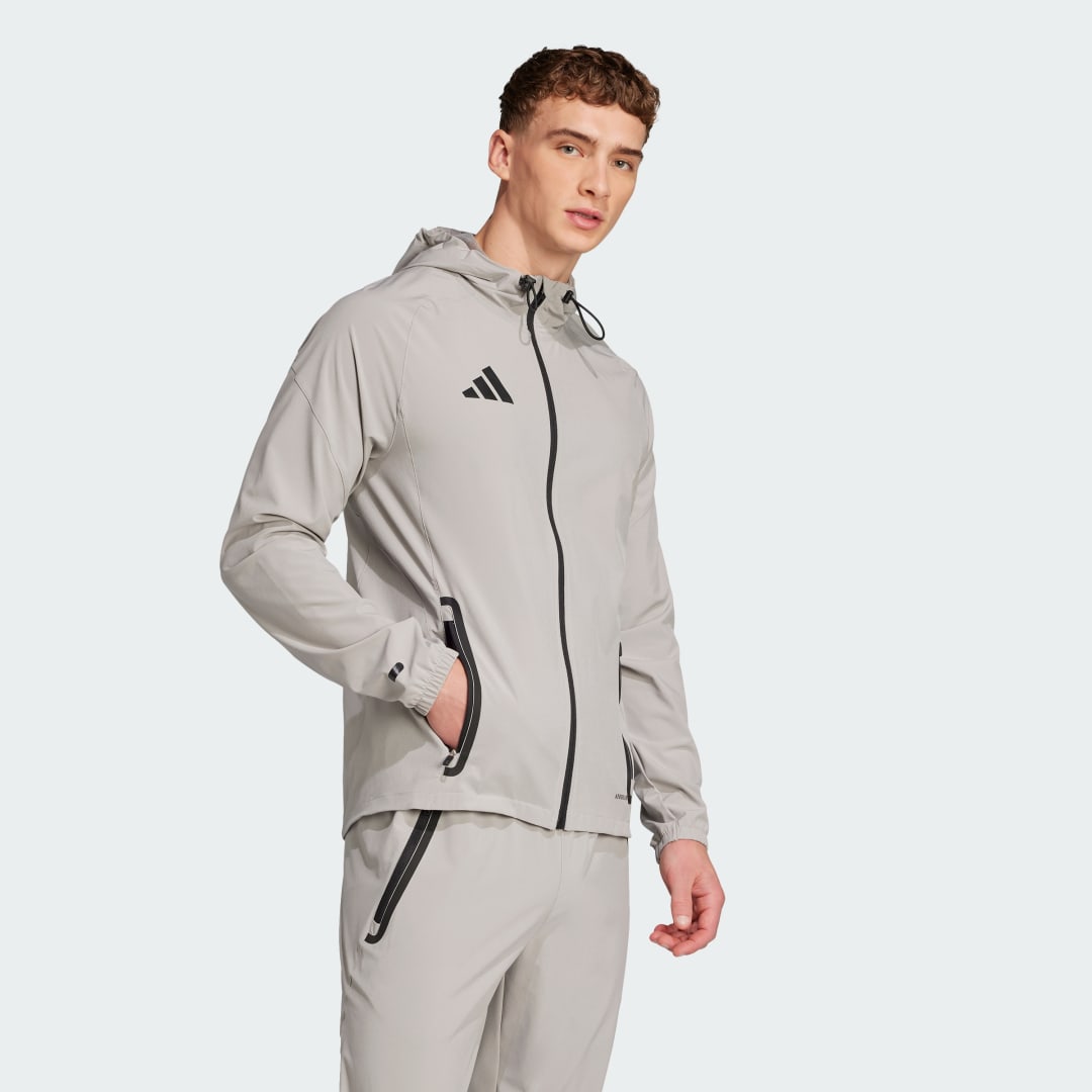 Суитчър adidas Performance 25 Competition Travel Woven Jacket Сиво | JY0521, 1