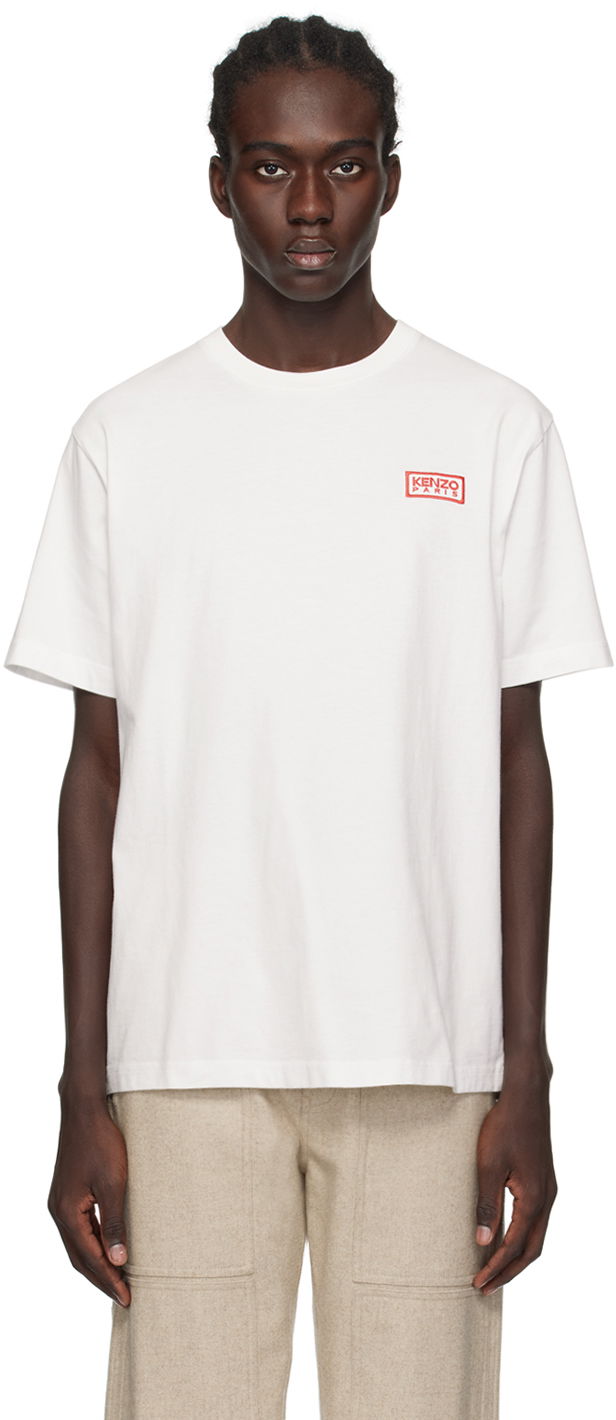 Тениска KENZO Paris Bicolor T-Shirt "Off-White" Бяло | FE55TS1844SG, 0