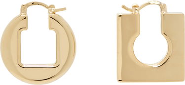 Обеци Jacquemus JACQUEMUS 'The Rond Carée' Asymmetric Hoop Earrings Металик | 23HJWW00567AOT4005, 0