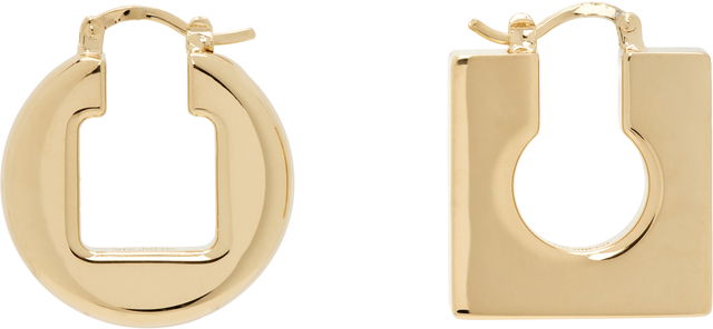 JACQUEMUS 'The Rond Carée' Asymmetric Hoop Earrings