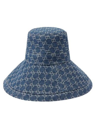 Шапка Gucci GG Canvas Wide Brim Hat Тъмно синьо | 631958 3HAAH 4900