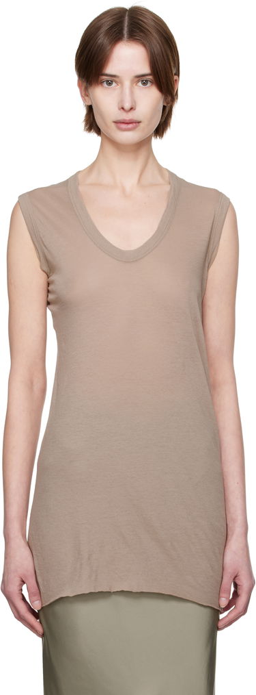 Потник Rick Owens Rick Owens Hollywood V-Neck Tank Top Бежово | RP01E7102 UC, 0