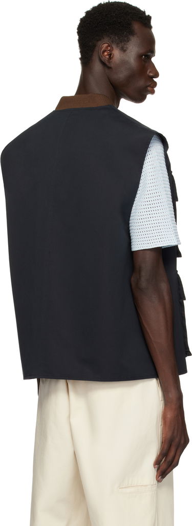 Жилетка Jil Sander Jil Sander Bellows Pocket Vest Тъмно синьо | J22SW0001_J45266, 2