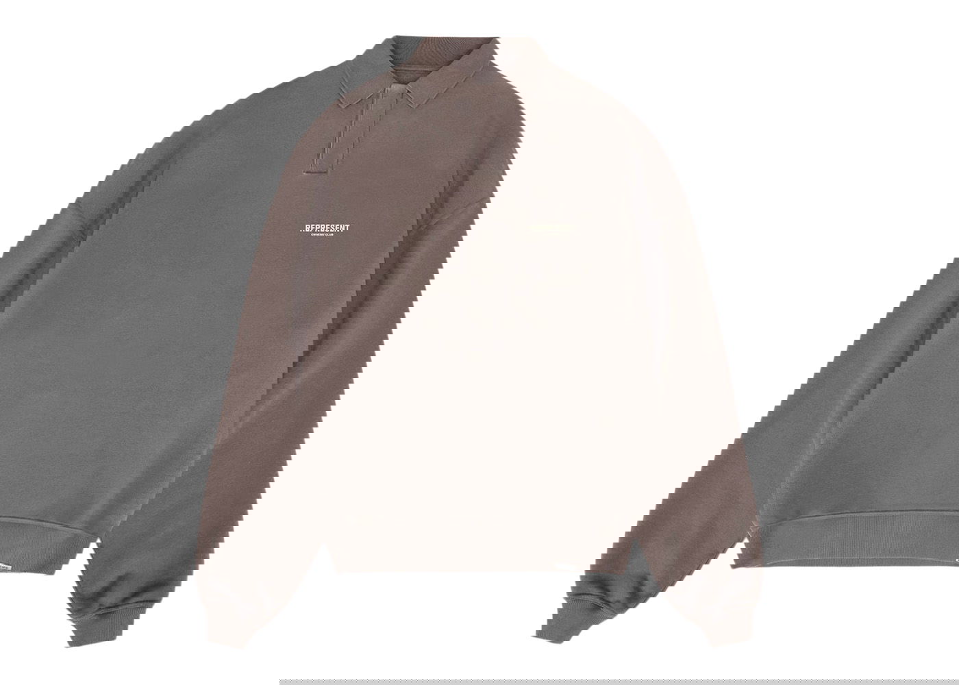 Пуловер Represent Clo Represent Owners Club Long Sleeve Polo Sweater Fog Кафяво | MS4024-292, 0