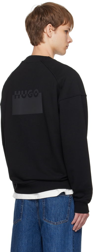 Суитчър BOSS HUGO Bonded Logo Sweatshirt Черно | 50546672, 2