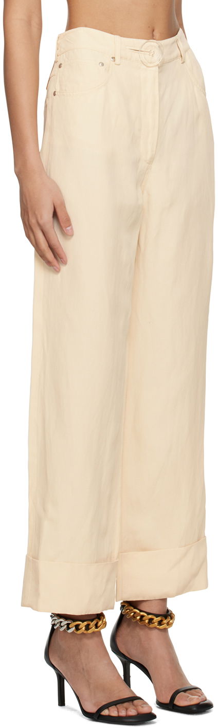 Панталони Stella McCartney Button Trousers Бежово | 640049STA49, 1