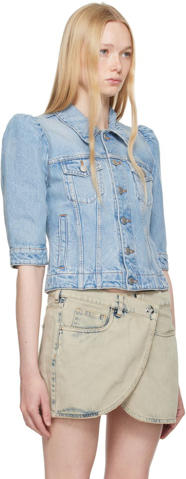 Яке Coperni Coperni Slim-Fit Cropped Denim Jacket Синьо | COPBL30F2020, 1