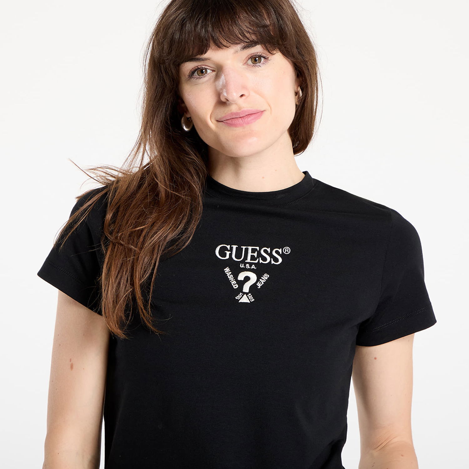Тениска GUESS Guess Originals Colette Short Sleeve T-Shirt Черно | V4YI21KCDH1-FJ8N, 1