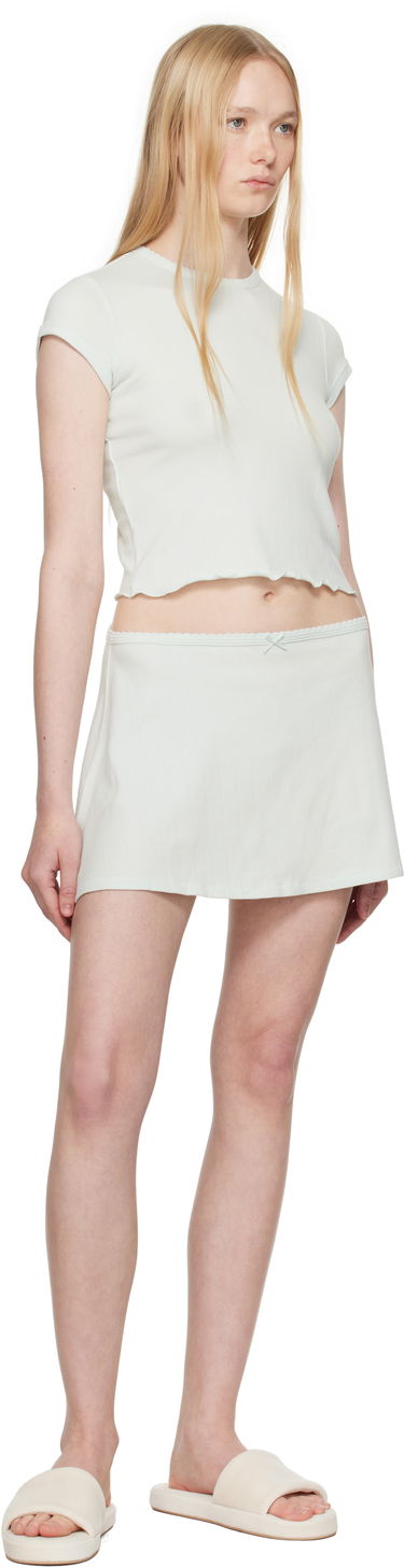 Пола SKIMS SKIMS Drop Needle Pointelle Miniskirt Зелено | SK-SKT-8968W, 3