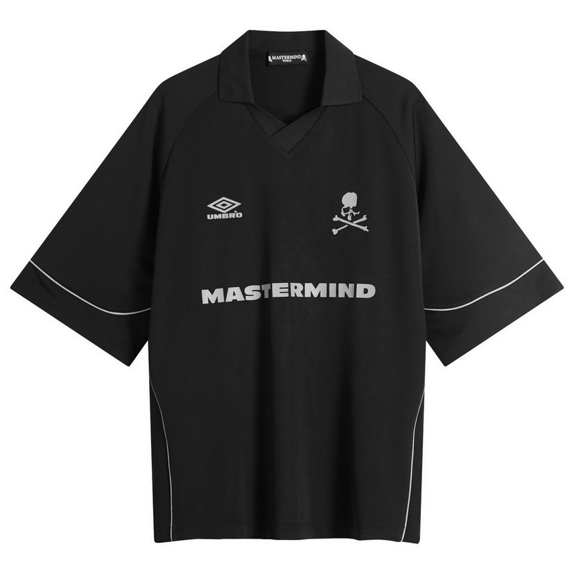 Фланелка Mastermind WORLD MASTERMIND WORLD x Umbro Short Sleeve Game Shirt, Size Large Черно | MW25C14-TS227-1