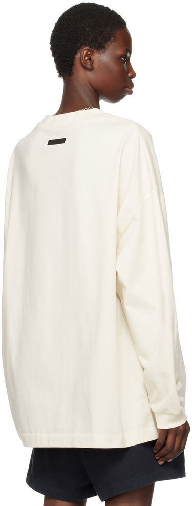 Пуловер Fear of God Fear of God Essentials Crewneck Long Sleeve T-Shirt Бяло | 125BT244202F, 2