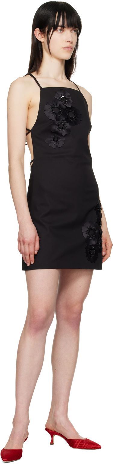 Pокля MSGM MSGM Floral Appliqué Minidress Черно | 3841MDA32X 257133, 3