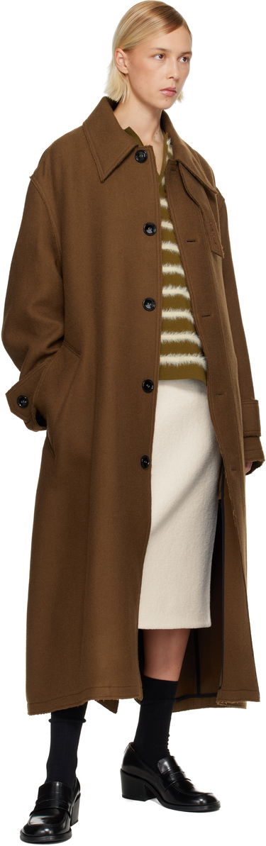 Палта AMI Wool Belted Mac Кафяво | H25UJK816.WV0078, 3