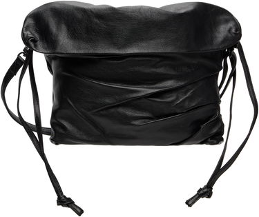 Чанта през рамо Yohji Yamamoto YOHJI YAMAMOTO Drape Leather Shoulder Bag Черно | DP-I33-791, 0